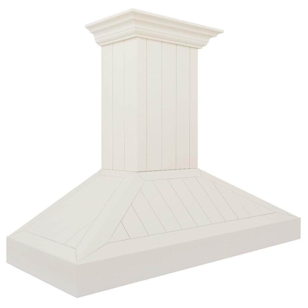 48 In. Ducted Vent Wooden Wall Mount Range Hood In Cottage White