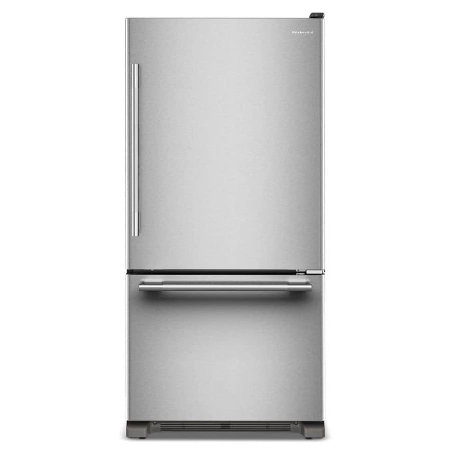 22 Cu. Ft. 33-inch Bottom Mount Refrigerator With Right Door Swing In Printshield® Stainless Steel