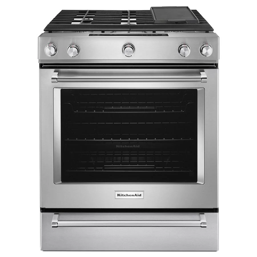 30-inch 5 Burner Gas Convection Slide-in Range With Baking Drawer