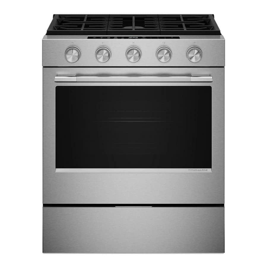 5.0 Cu. Ft. Smart Slide-in Gas Range With Convection Cooking Modes And 2-in-1 Burner