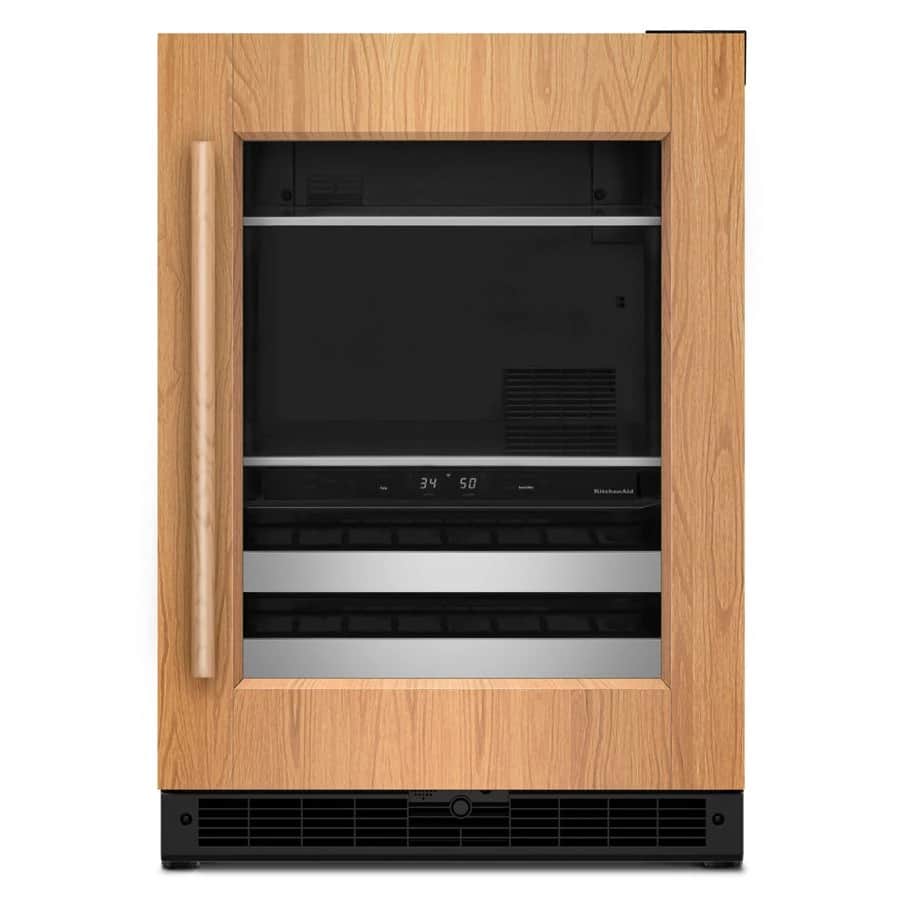 4.8 Cu. Ft. 24-Inch Panel-Ready Beverage Center with Right Door Swing and 14-Wine Bottle Capacity with Metal-Front Racks