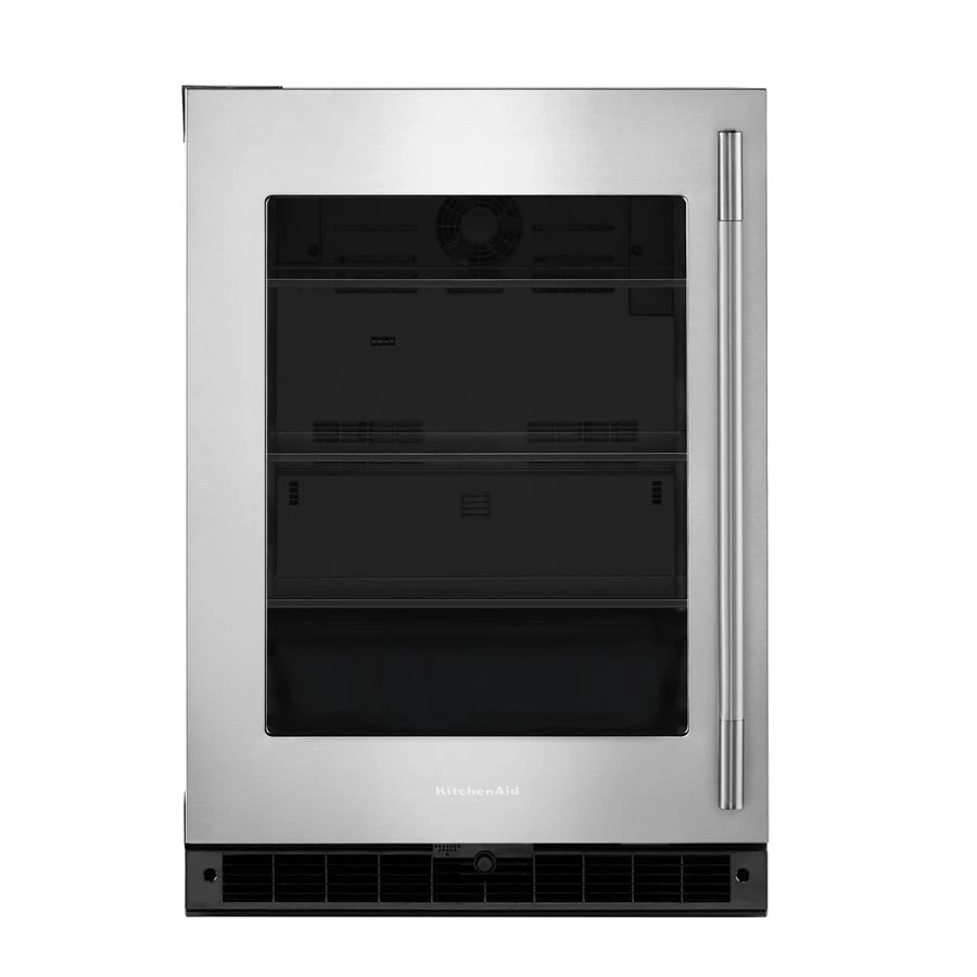 5.2 Cu. Ft. 24-Inch Undercounter Refrigerator with Glass Door and Motion-Activated LED Lighting in Stainless Steel