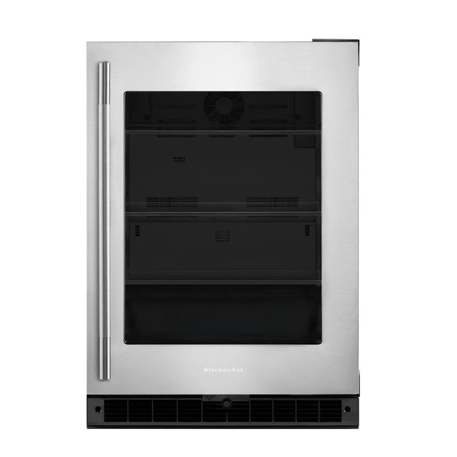 5.2 Cu. Ft. 24-Inch Undercounter Refrigerator with Glass Door and Motion-Activated LED Lighting in Stainless Steel