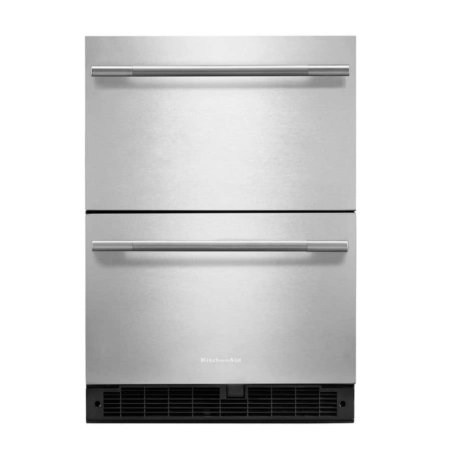 4.4 Cu. Ft. 24-Inch Undercounter Double-Drawer Refrigerator in Stainless Steel
