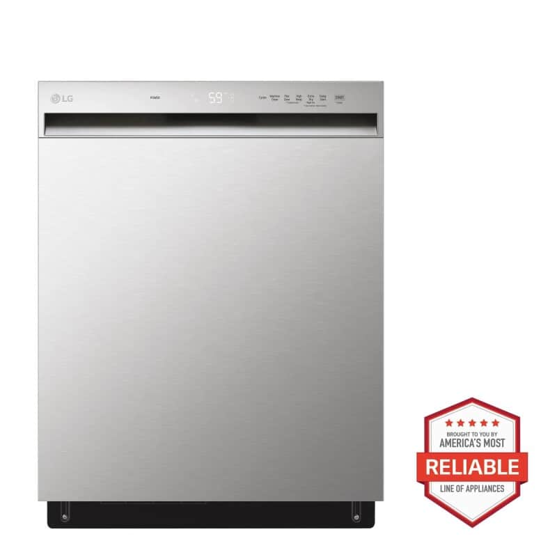 24 Inch Wide Quadwash™ Front Control Dishwasher - Stainless Steel