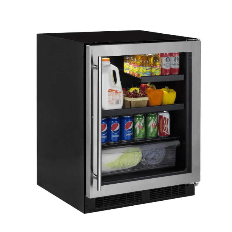 24-In Low Profile Built-In Beverage Center With Convertible Shelf And Maxstore Bin