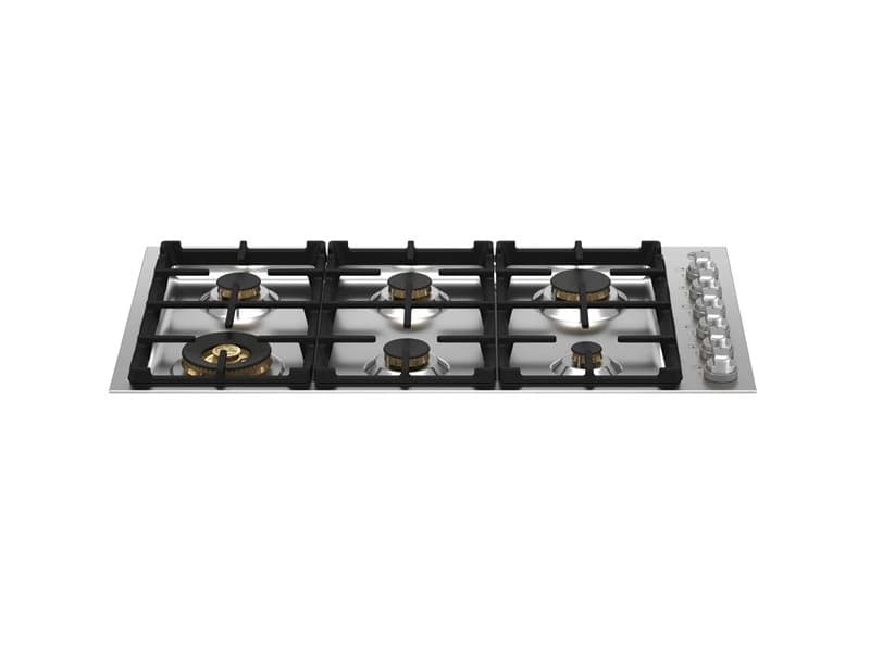 36 Drop-in Gas Cooktop 6 brass burners