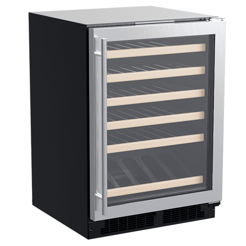 24-In Built-In High-Efficiency Single Zone Wine Refrigerator With Display Rack