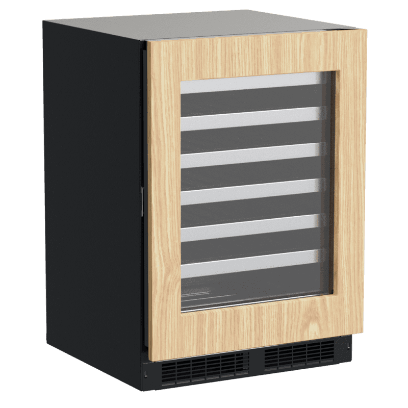 24-In Professional Built-In Single Zone Wine Refrigerator With Reversible Hinge