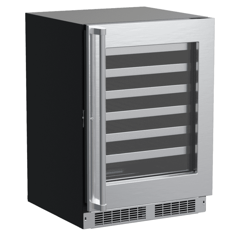 24-In Professional Built-In Single Zone Wine Refrigerator With Reversible Hinge