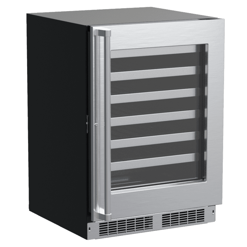 24-In Professional Built-In Single Zone Wine Refrigerator With Reversible Hinge
