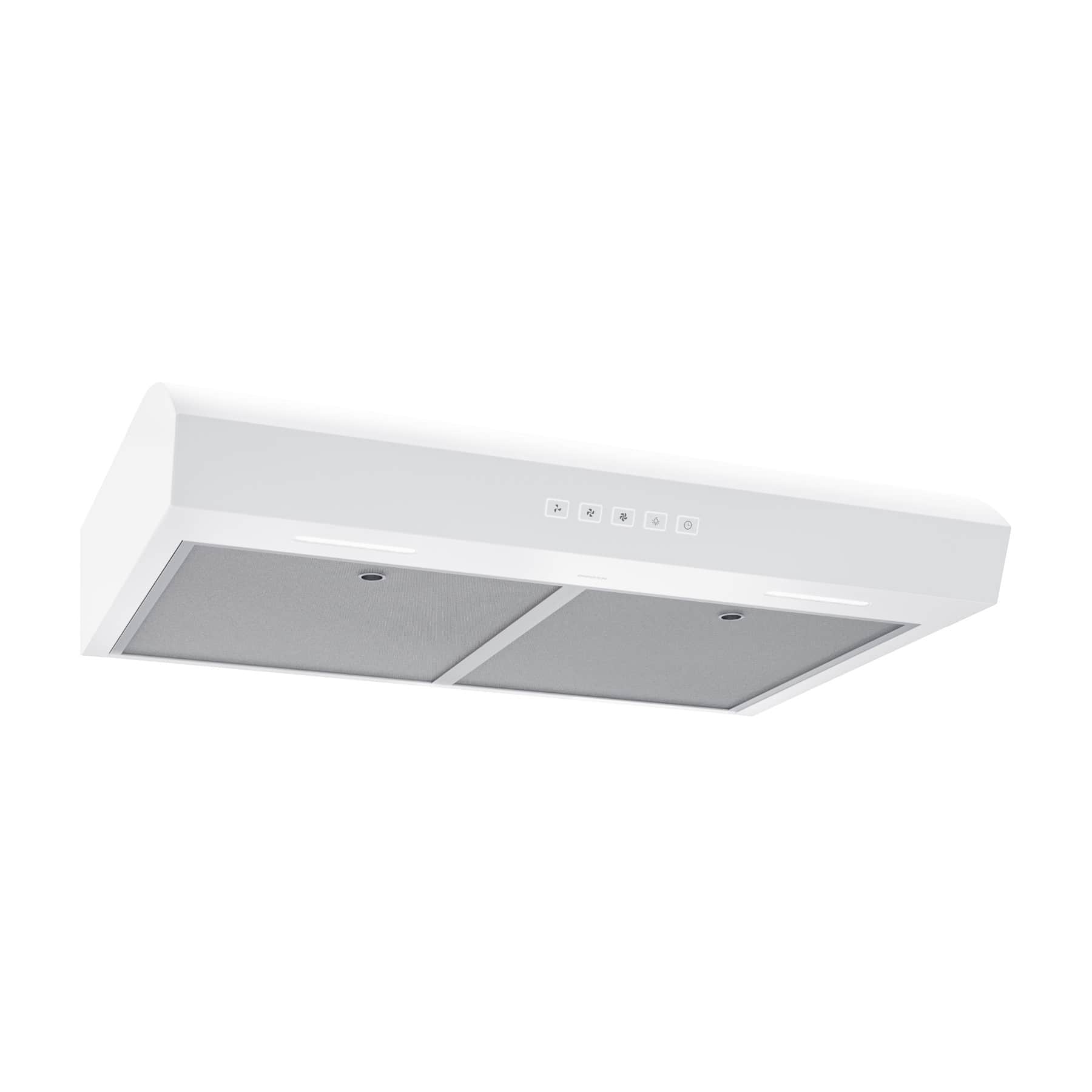 30Inch Under Cabinet Range Hood, ENERGY STAR, 350 Max Blower CFM, White