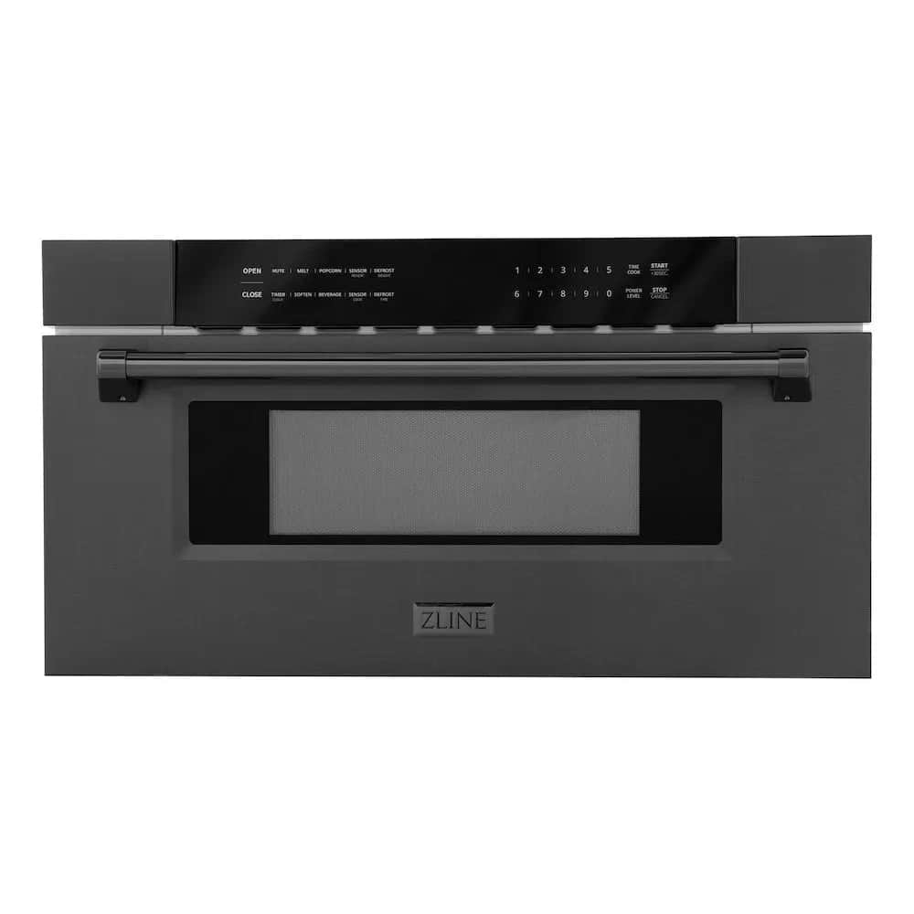 30 In. 1.2 Cu. Ft. Built-in Microwave Drawer In Black Stainless Steel