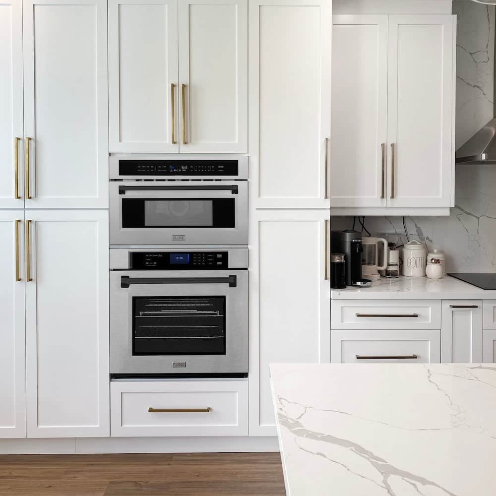 Autograph Edition 30 In. 1.6 Cu Ft. Built-in Convection Microwave Oven In Satin Stainless Steel And Matte Black Accents