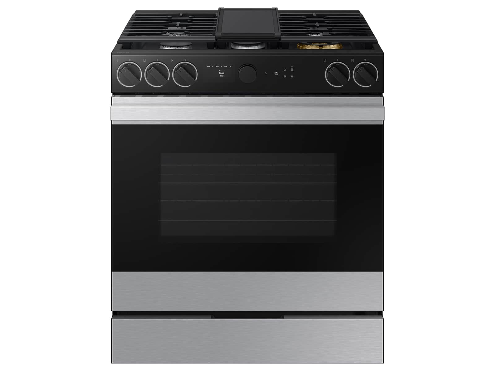 Bespoke Slide-in Gas Range Smart Oven Camera | Illuminated Precision Knobs 6.3 cu.ft.