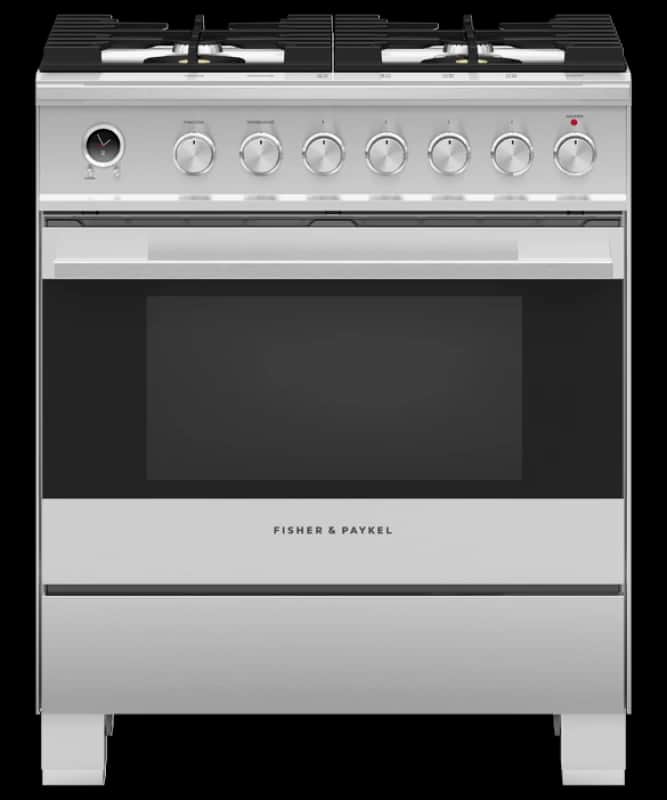 30" Series 9 Contemporary 4 Burner Dual Fuel Self-Cleaning Range
