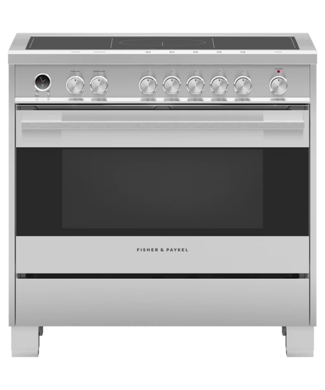 36" Series 9 Contemporary 5 Zone Induction Self-Cleaning Range, 2 SmartZones