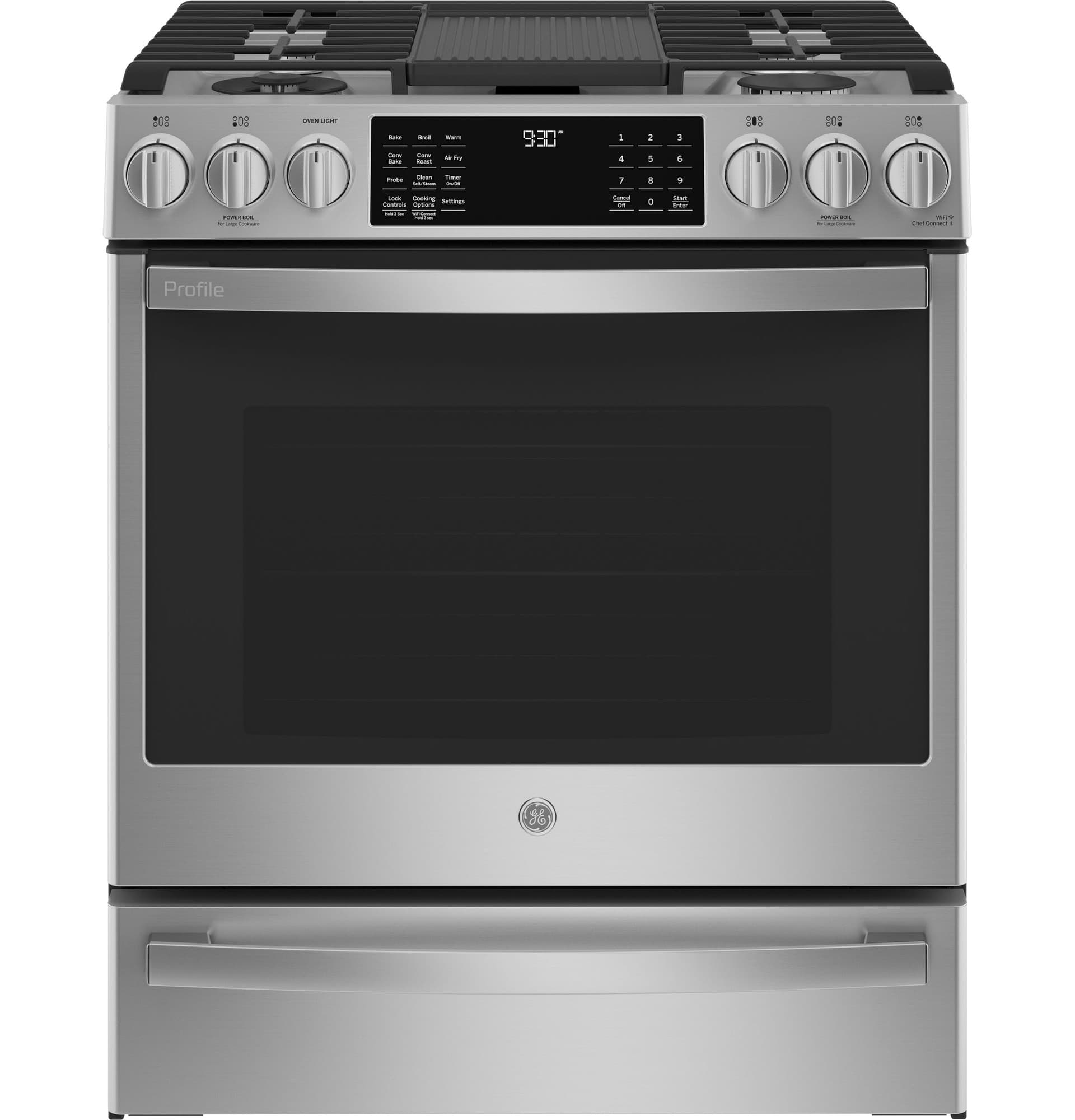 30" Smart Dual Fuel Slide-In Front-Control Fingerprint Resistant Range