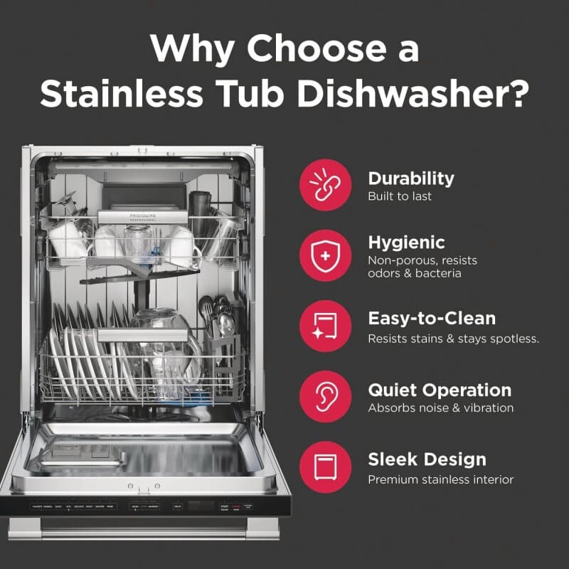 24" Stainless Steel Tub Dishwasher with CleanBoost™