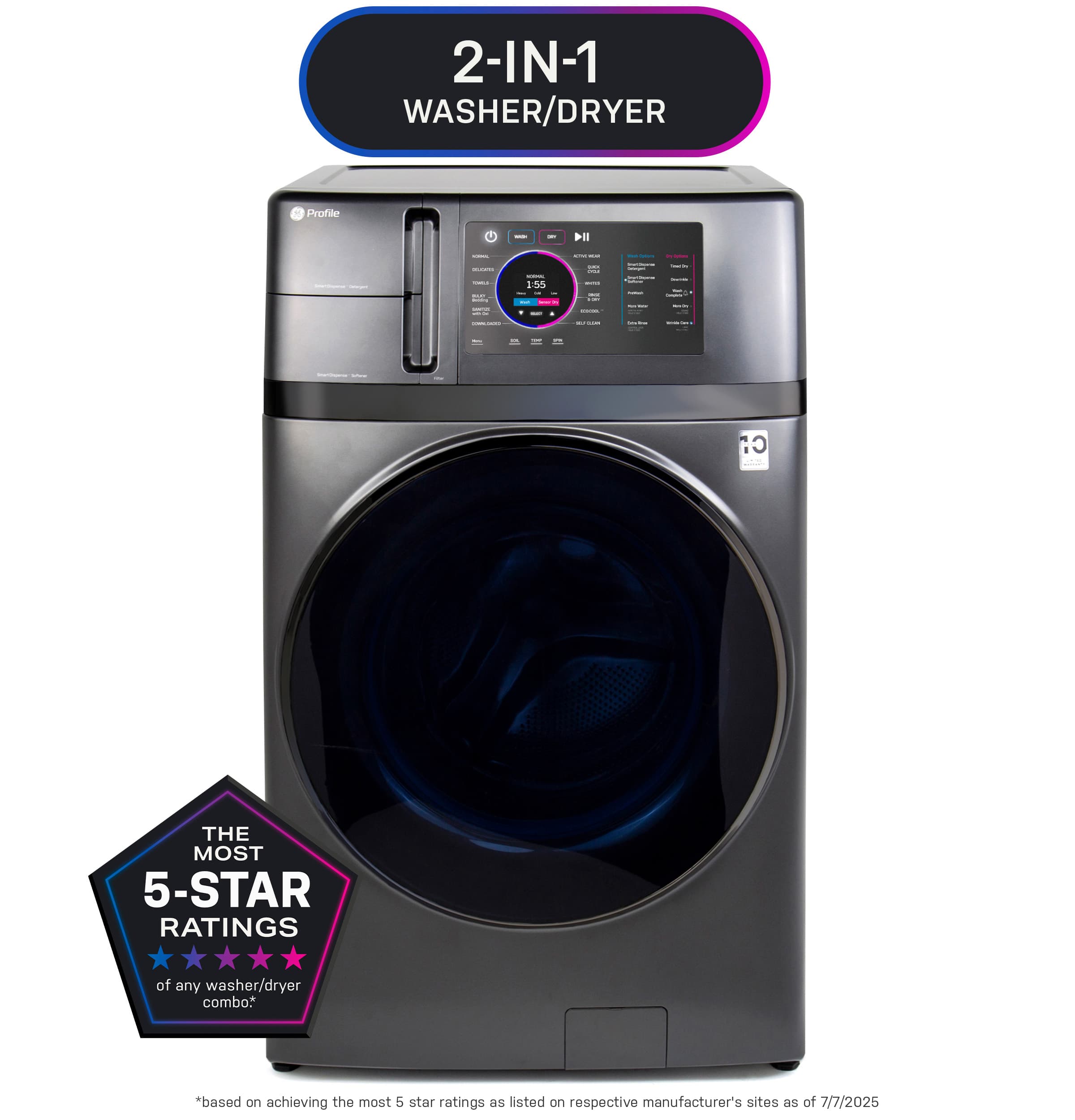 4.8 cu. ft. Capacity UltraFast Combo with Ventless Inverter Heat Pump Technology Washer/Dryer
