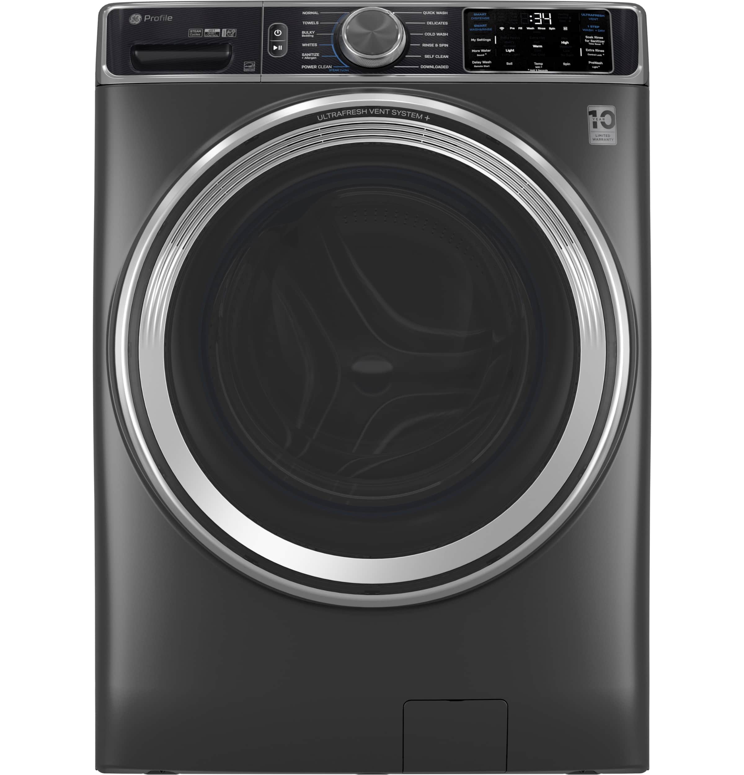 5.5 cu. ft. Capacity Smart Front Load Steam Washer with UltraFresh Vent System+ and Smart Wash & Smart Rinse