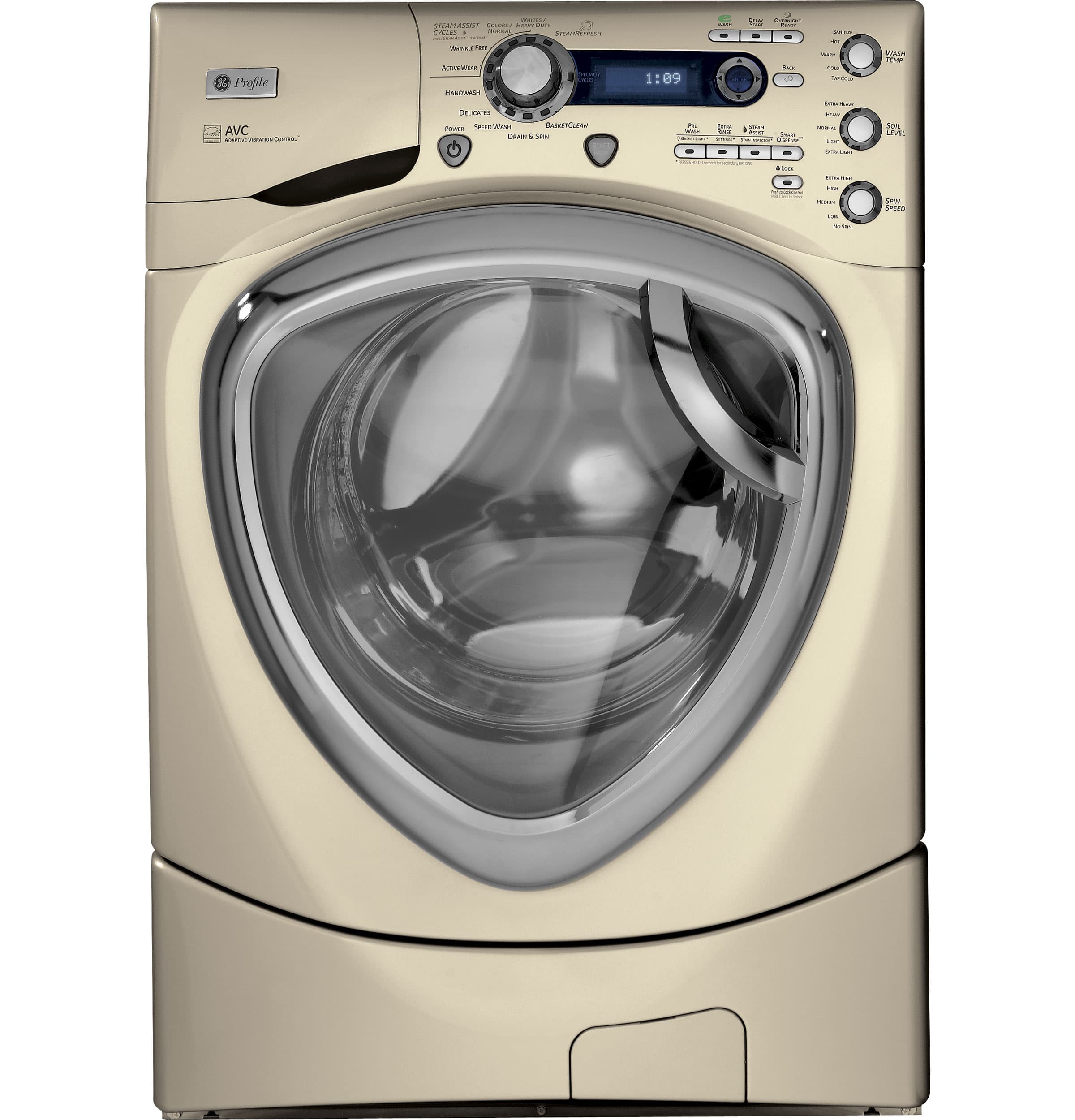 4.3 DOE cu. ft. stainless steel capacity frontload washer with Steam