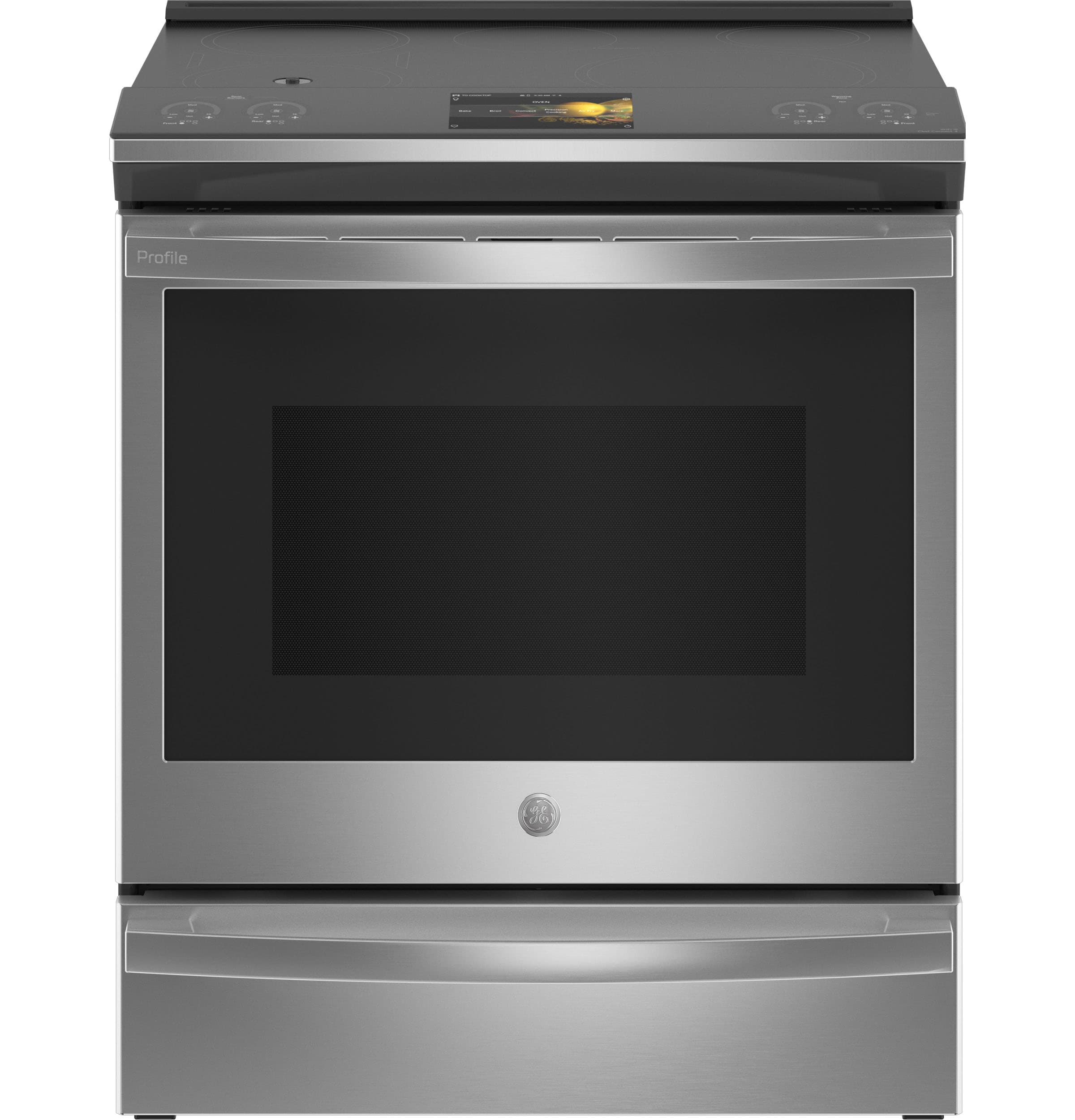 Ge Profile™ 30" Smart Slide-in Front-control Induction Fingerprint Resistant Range With In Oven Camera