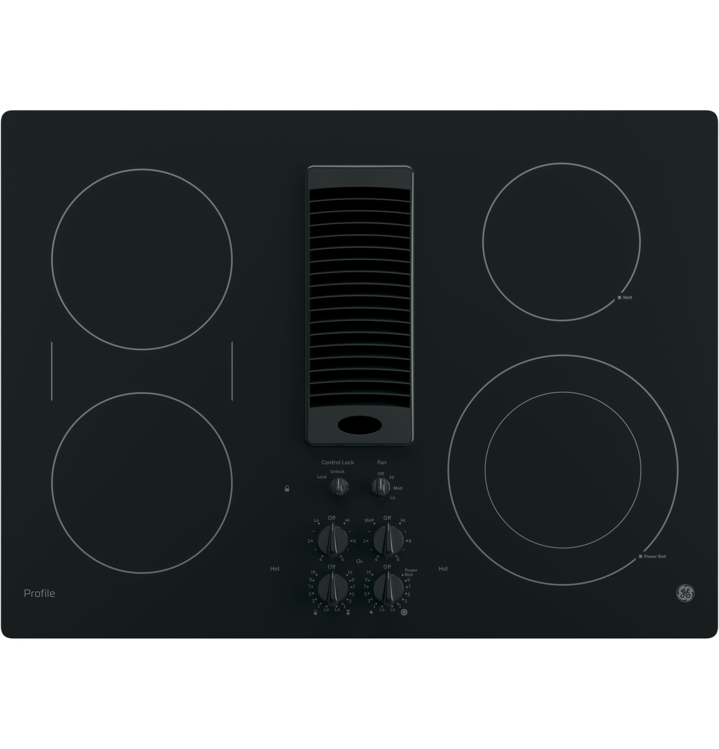 30" Downdraft Electric Cooktop