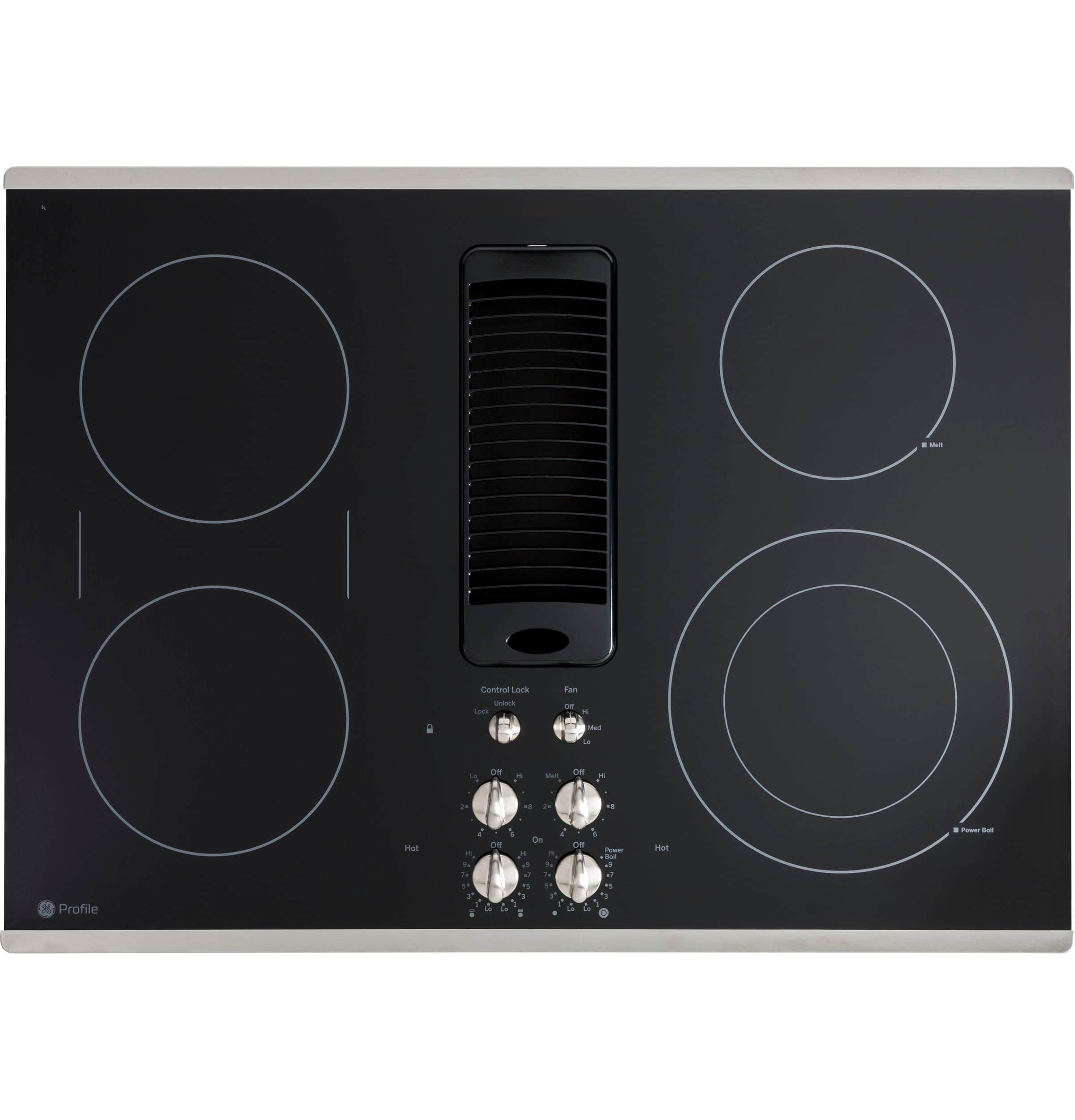30" Downdraft Electric Cooktop