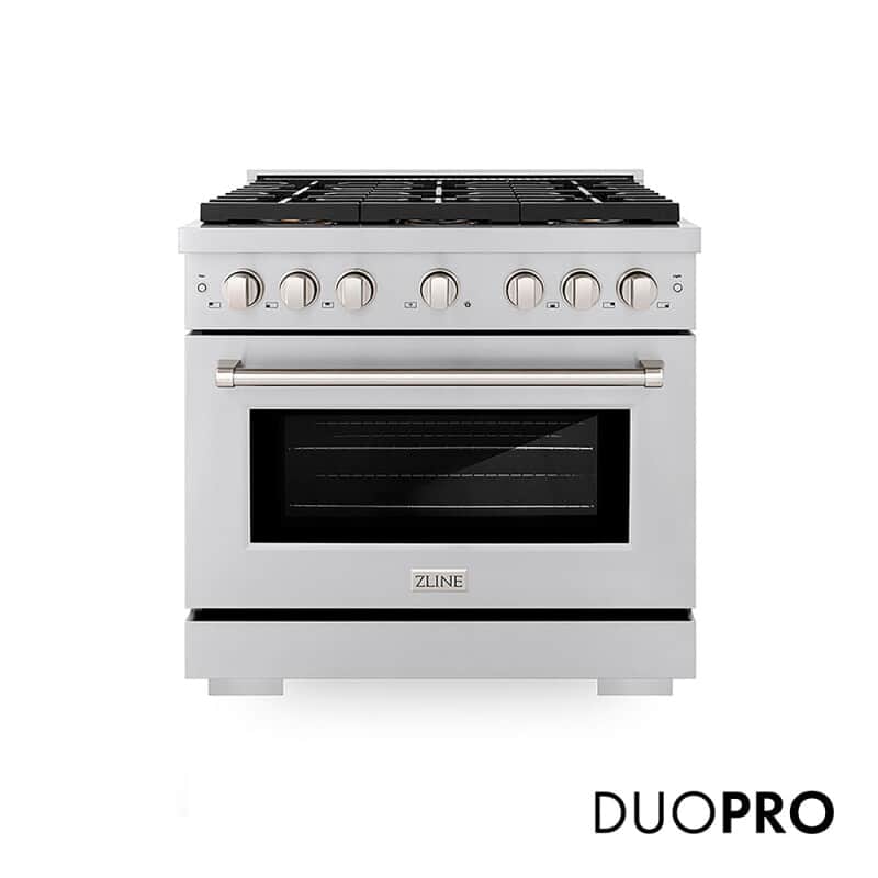 36 In. 5.2 Cu. Ft. Paramount Gas Range With 6 Burner Duopro™ Cooktop And Convection Gas Oven In Stainless Steel