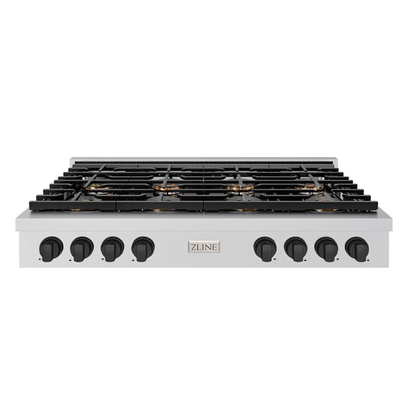 Autograph Edition 48 In. Paramount Gas Rangetop With 8 Burner Duopro™ Cooktop In Stainless Steel And Matte Black Accents
