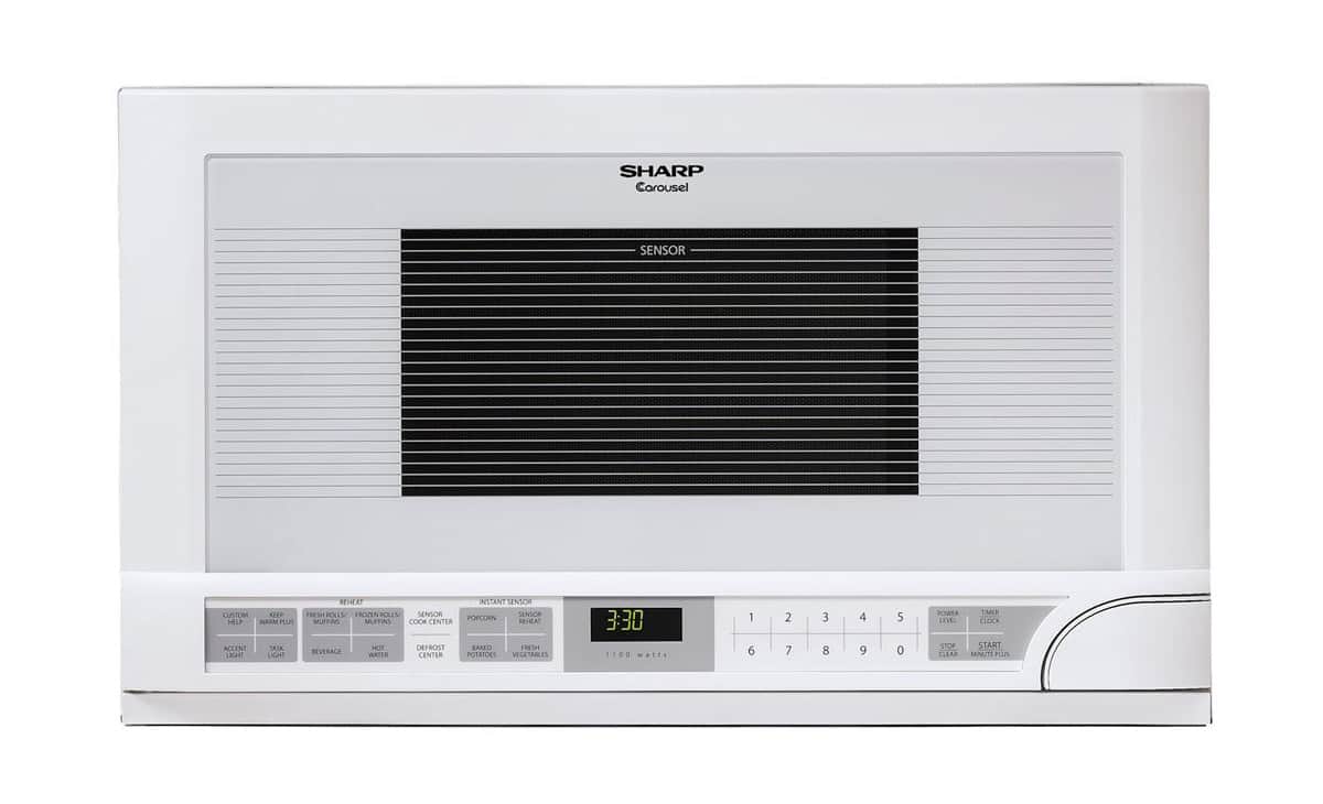 1.5 Cu. Ft. 1100w White Over-the-counter Carousel Microwave Oven