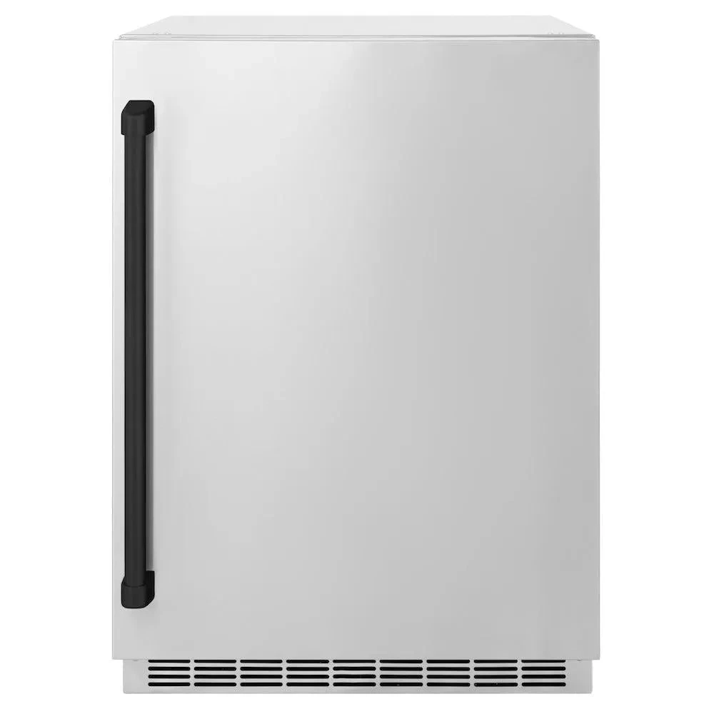 Autograph Edition 24 In. Touchstone 151 Can Beverage Fridge With Solid Stainless Steel Door And Matte Black Handle