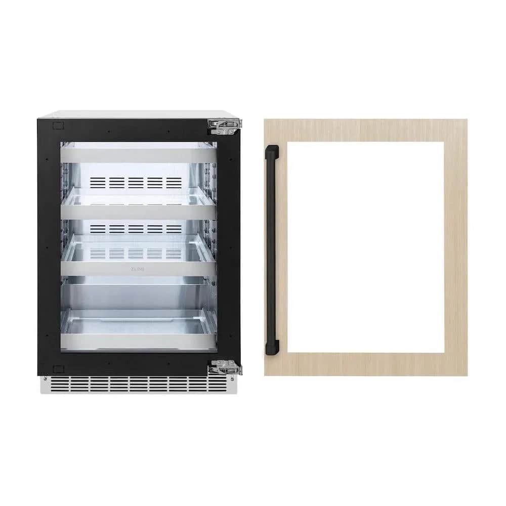 Autograph Edition 24 In. Touchstone 151 Can Beverage Fridge With Panel Ready Glass Door And Matte Black Handle