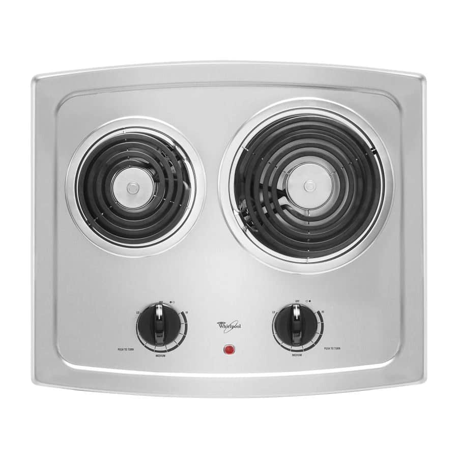 21-inch Electric Cooktop with Black Stainless Steel Surface