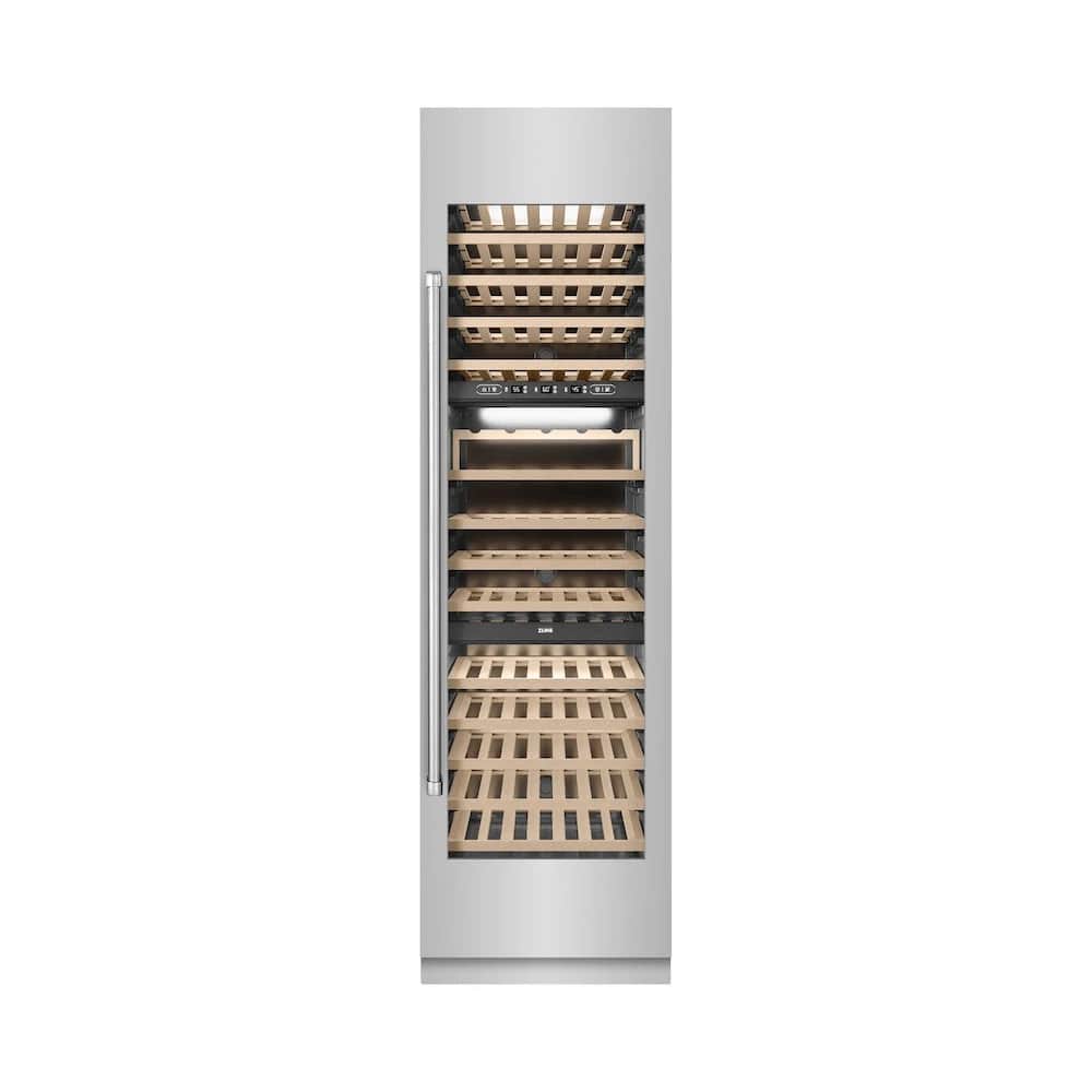 24 In. 12.4 Cu. Ft. Triple Zone 100 Bottle Column Wine Cooler In Stainless Steel
