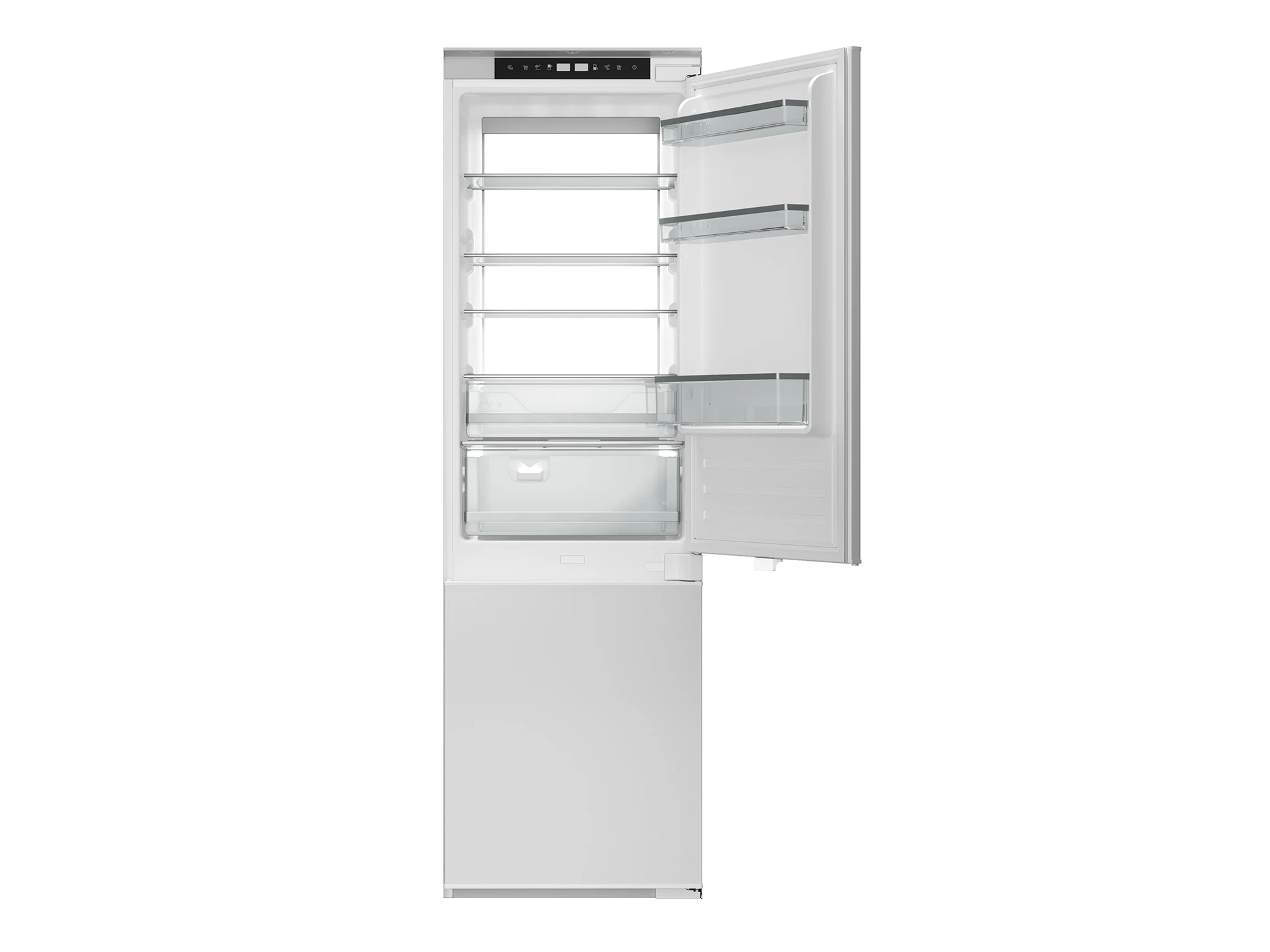 24 inch bottom mount integrated panel ready sliding door with automatic ice maker