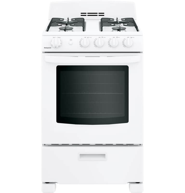 24" Front-control Free-standing Gas Range With Large Window