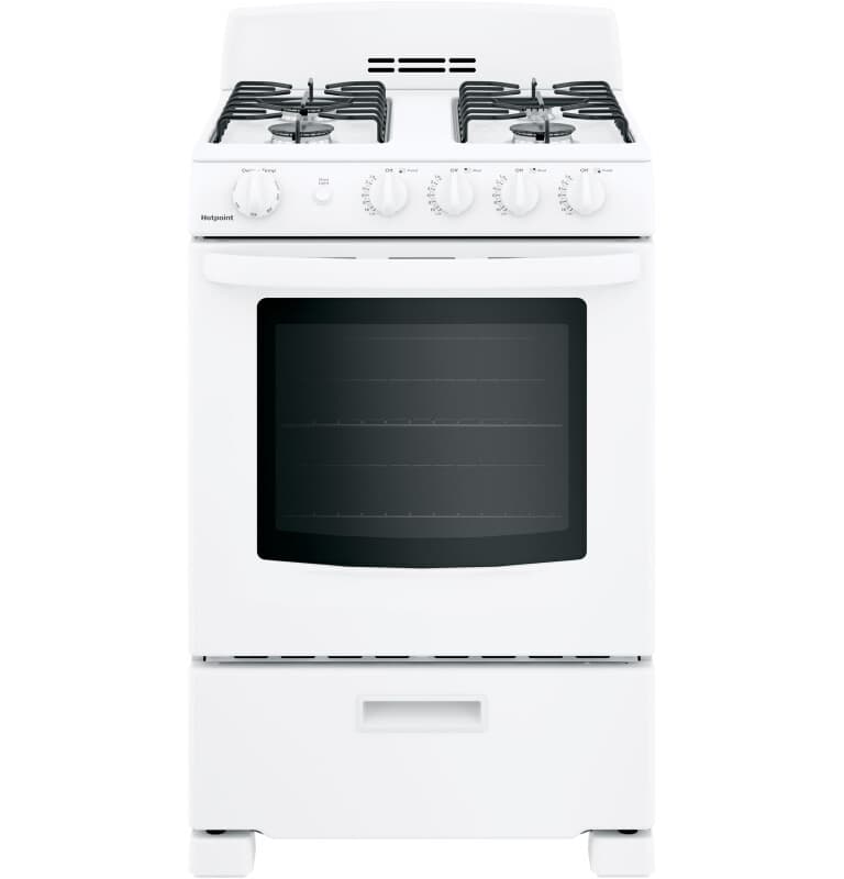 24" Front-control Free-standing Gas Range With Large Window