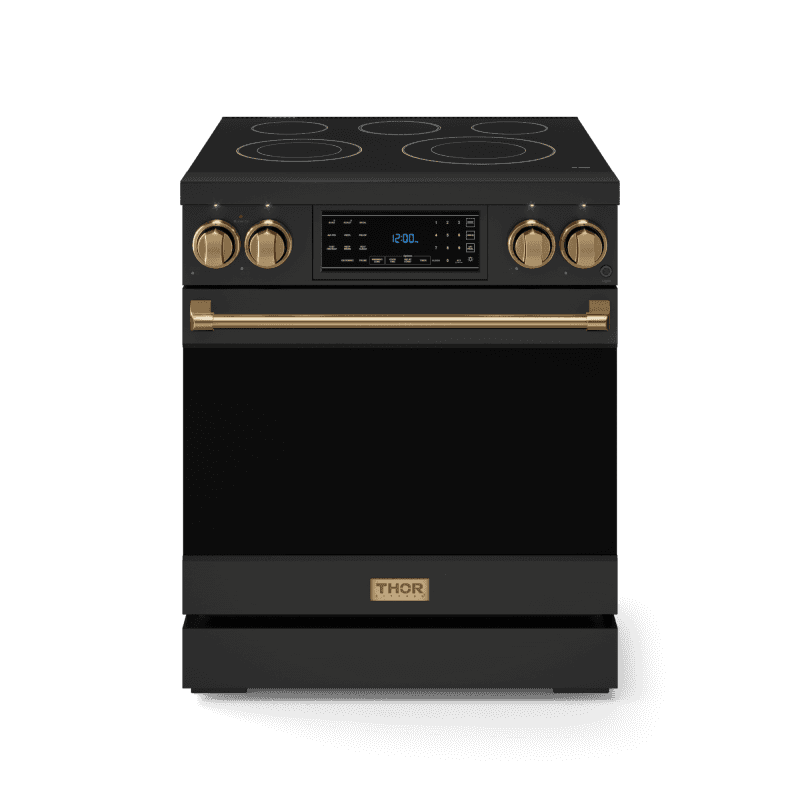 30 Inch Professional Electric Range With Tilt Panel Touch Control In Black/bronze Gordon Ramsay Series