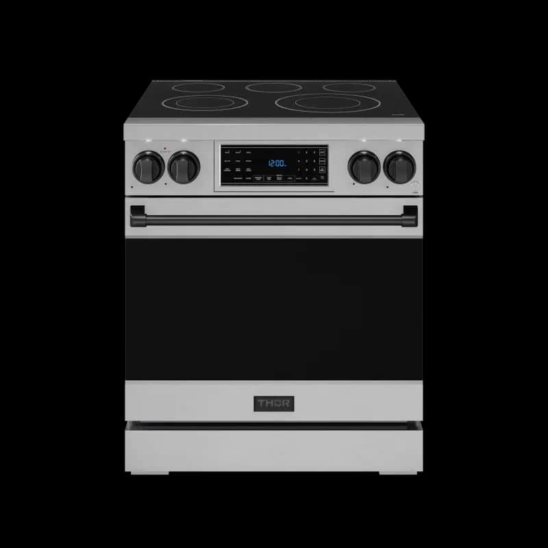 30 Inch Professional Electric Range With Tilt Panel Touch Control In Stainless Steel/black Gordon Ramsay Series