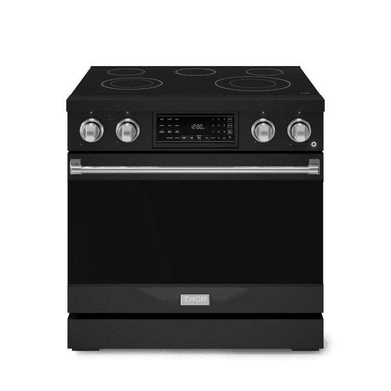 36 Inch Professional Electric Range With Tilt Panel Touch Control In Black/stainless Steel Gordon Ramsay Series