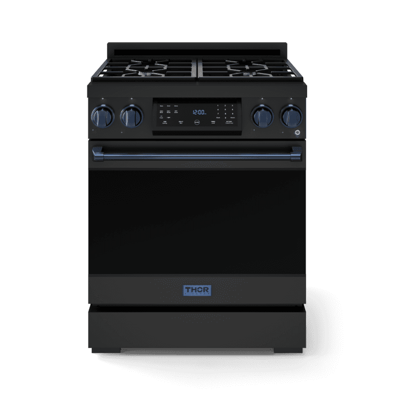 30 Inch Professional Lp Range With Tilt Panel Touch Control In Matte Black/blue Gordon Ramsay Series