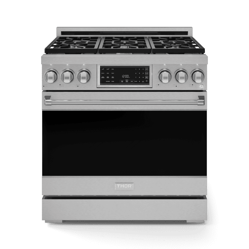 36 Inch Professional Gas Range With Tilt Panel Touch Control In Stainless Steel Gordon Ramsay Series
