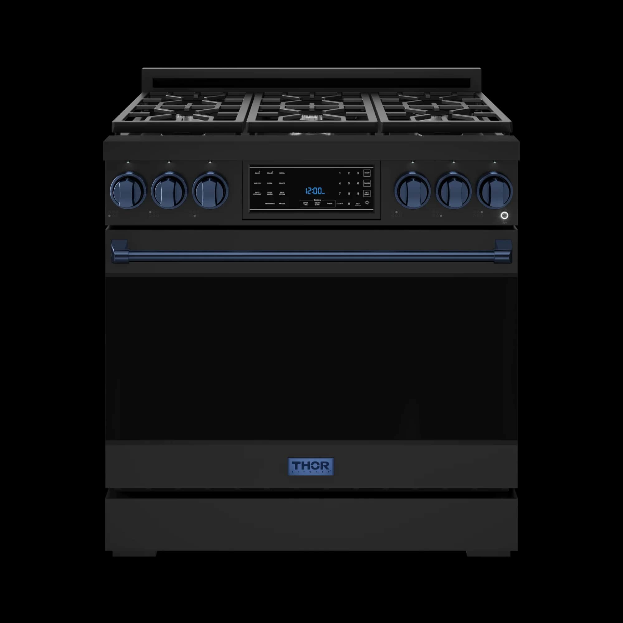36 Inch Professional Lp Range With Tilt Panel Touch Control In Black/navy Blue| Gordon Ramsay Series