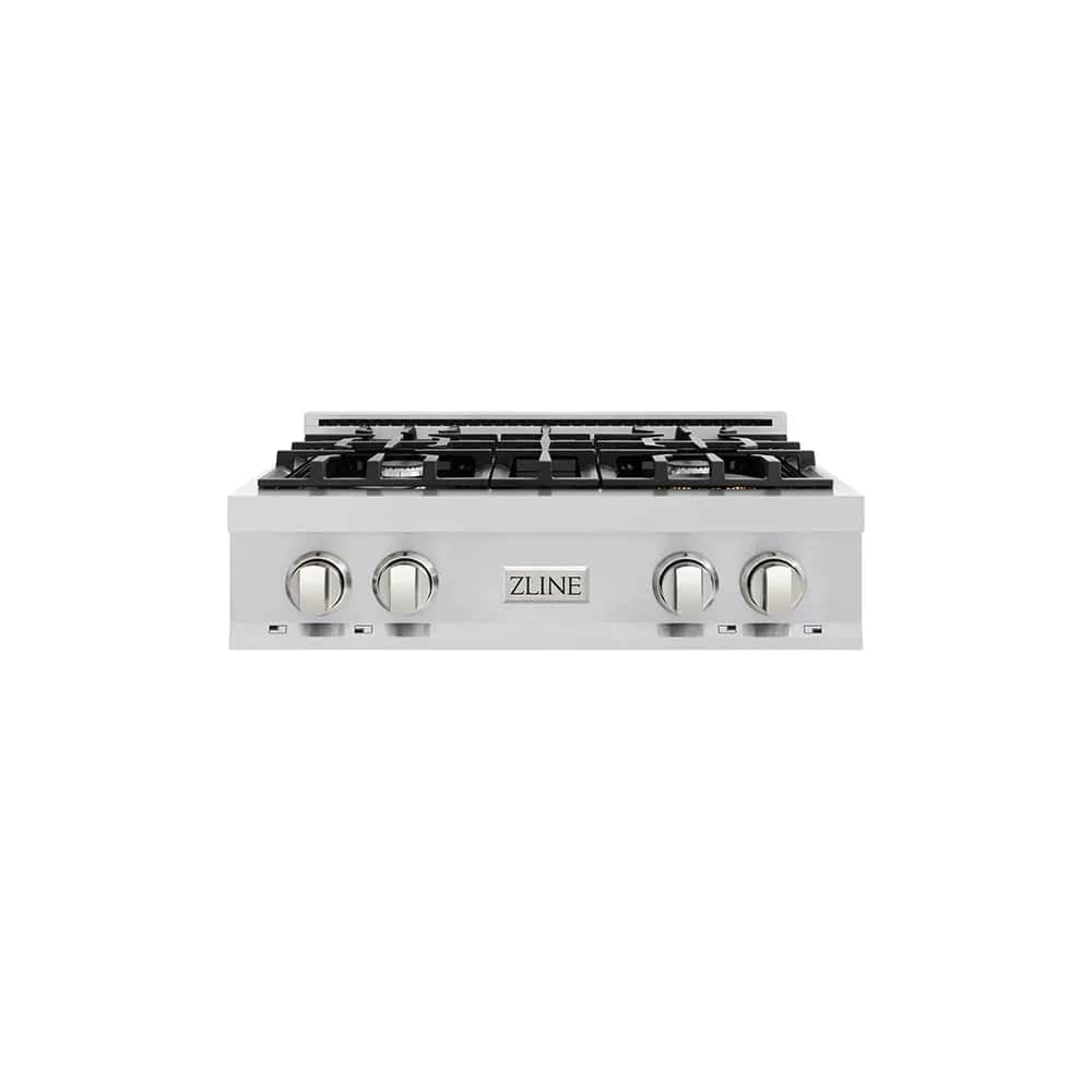 30 In. Classic Gas Rangetop With 4 Burners And Porcelain Cooktop In Stainless Steel