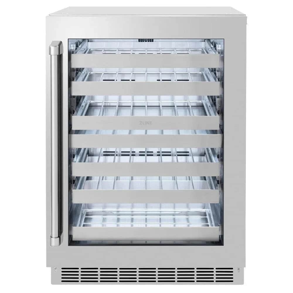 24 In. Touchstone Dual Zone 44 Bottle Wine Cooler With Stainless Steel Glass Door