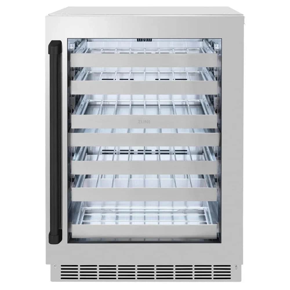 Autograph Edition 24 In. Touchstone Dual Zone 44 Bottle Wine Cooler With Stainless Steel Glass Door And Matte Black Handle