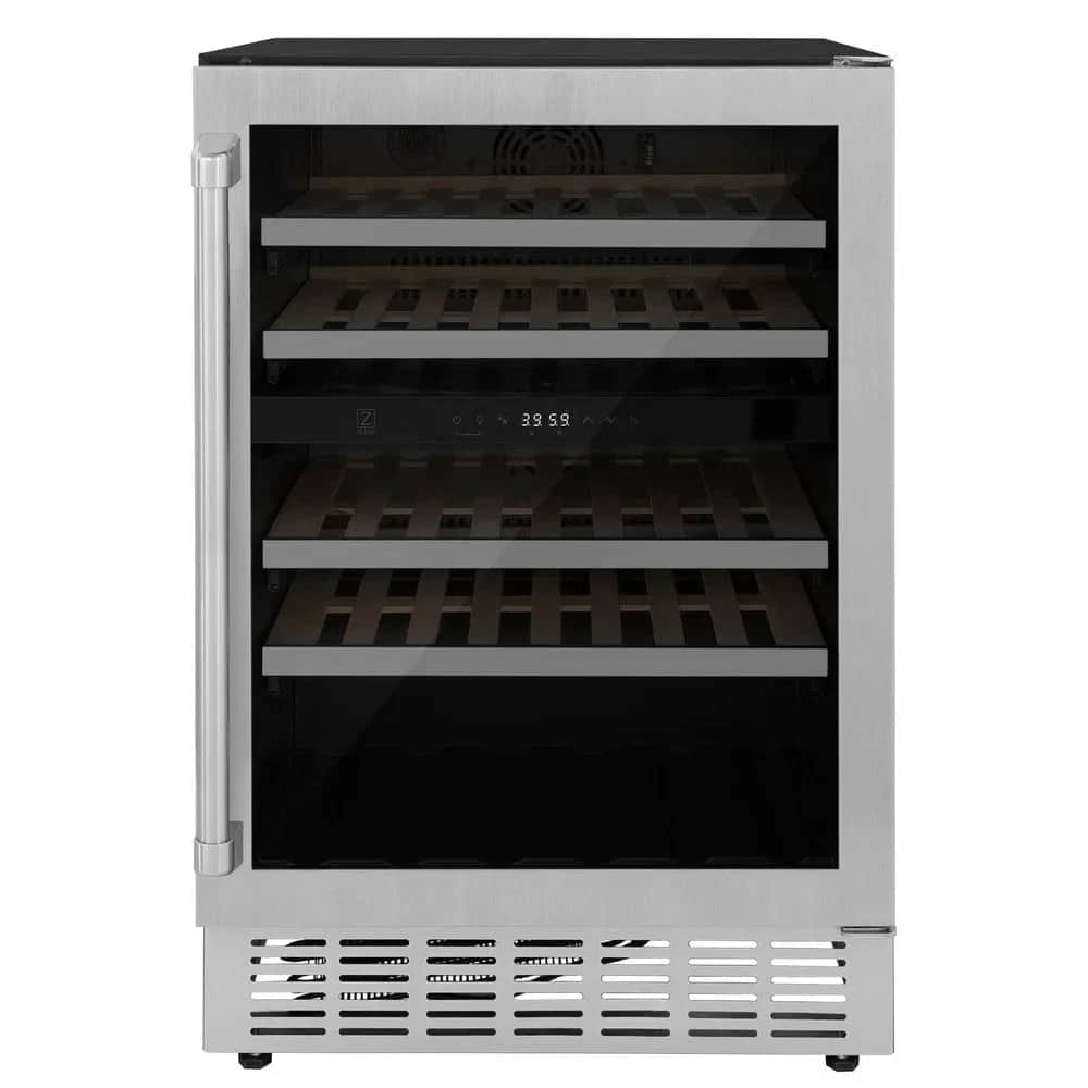 24 In. Monument Dual Zone 44-bottle Wine Cooler In Stainless Steel