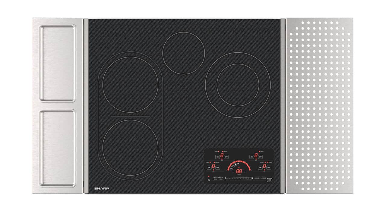 24 In. Drop-in Radiant Cooktop With Side Accessories